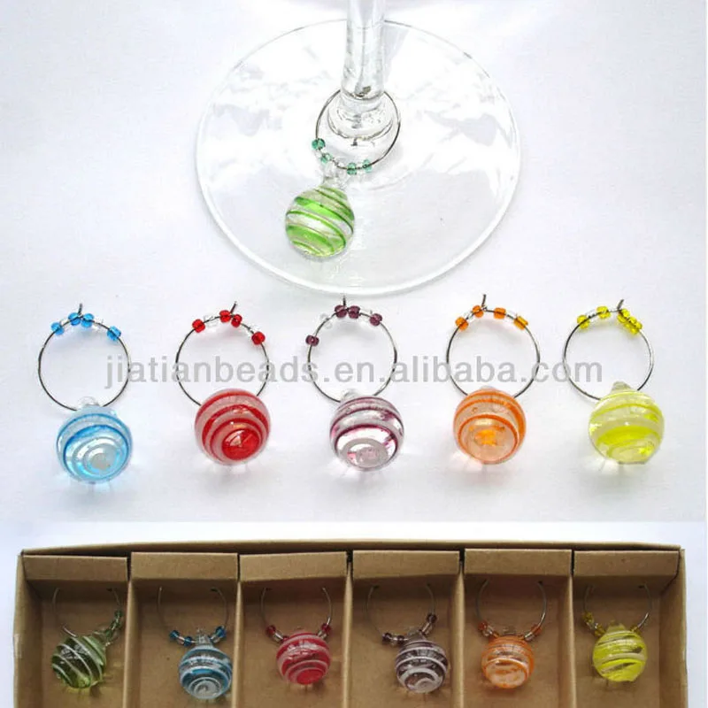 Оптовая продажа дешевые муранского пасхальное украшение бокал вина подвески