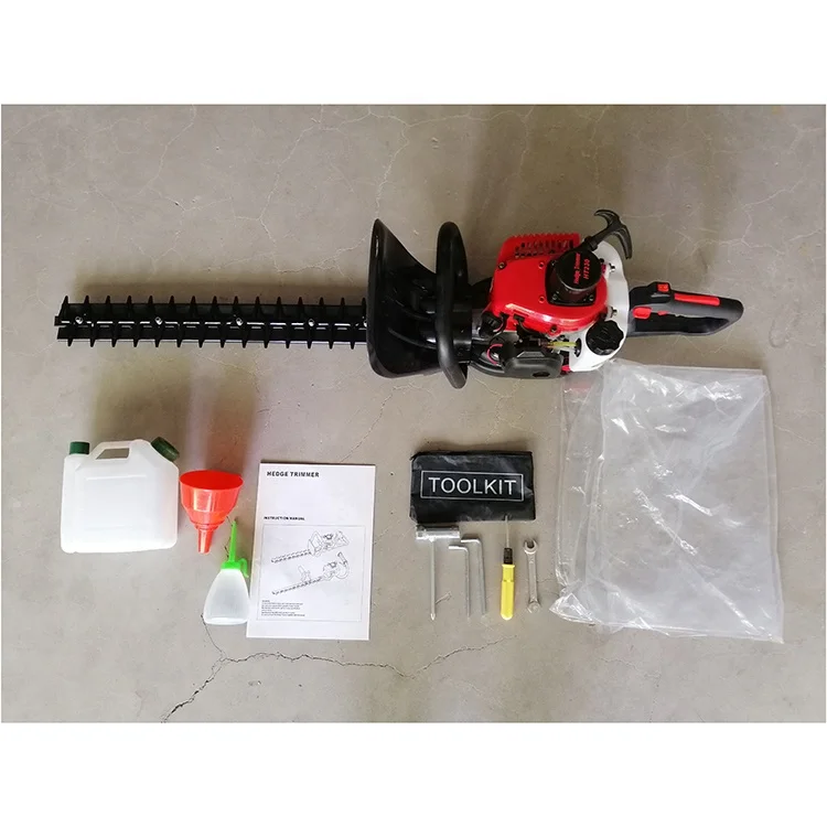 Бензиновый двигатель длиной 650 мм, двойной ножничный тип и источник питания, машинка для подрезания живой изгороди