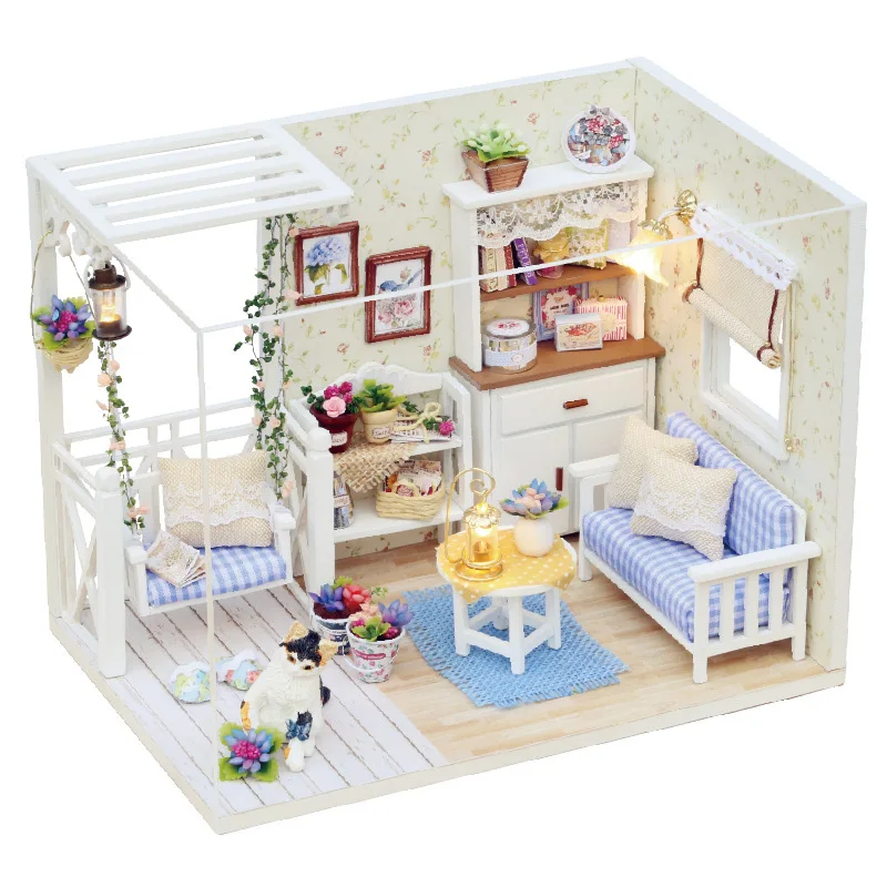 Diy house cat diary Creative birthday gifts for your girlfriend Building model houses DIY HOME