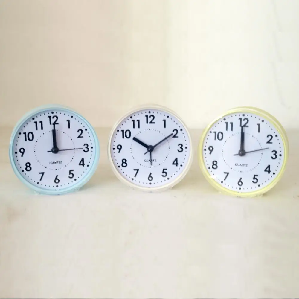 Pink Mini Quartz Travel Alarm Clock with Snooze and Night Light cheap