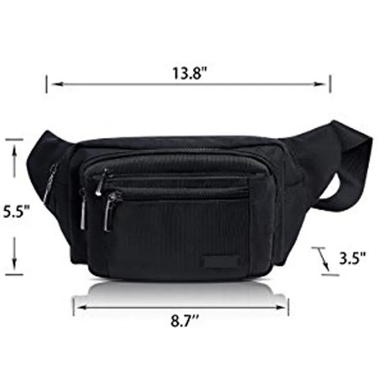 
Custom your own logo multi waist bag fanny pack men wholesale bum bag 