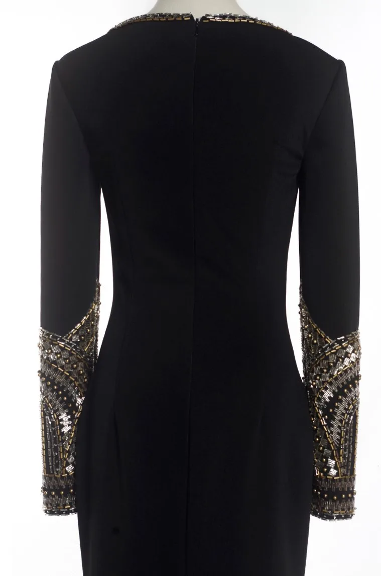 Bodycon black evening dresses elegant sexy indian night dress for women