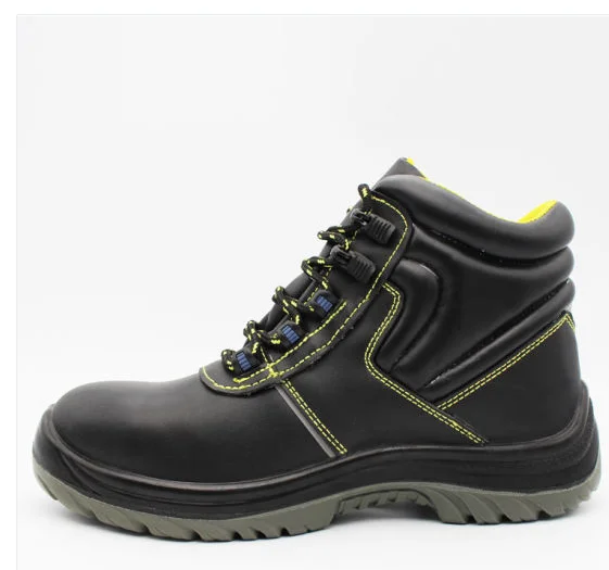 China Black Cow Leather Safety Shoes Anti-smashing Anti-poercing Safety Working Shoes