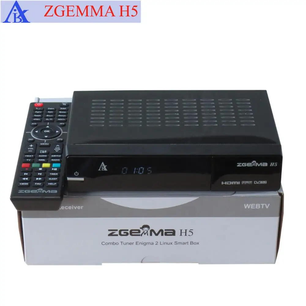 Combo Satellite TV Decoder DVB-S2+ hybrid DVB-T2/C Combo Tuners ZGEMMA H5 with H.265 and HEVC