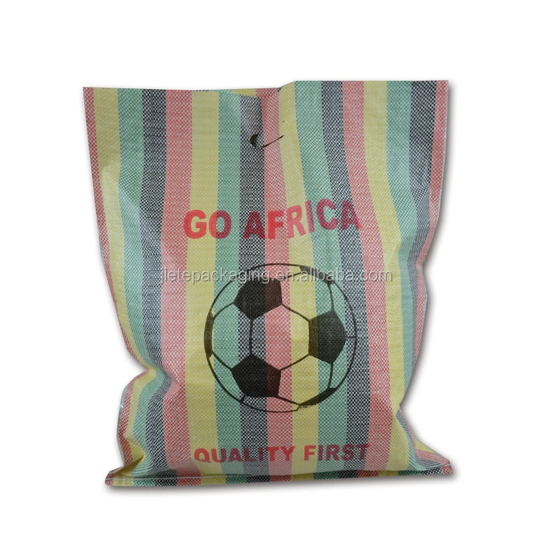 Customized polypropylene pp fabric woven shopping bag with D handle export to Dubai,Pakistan,Africa