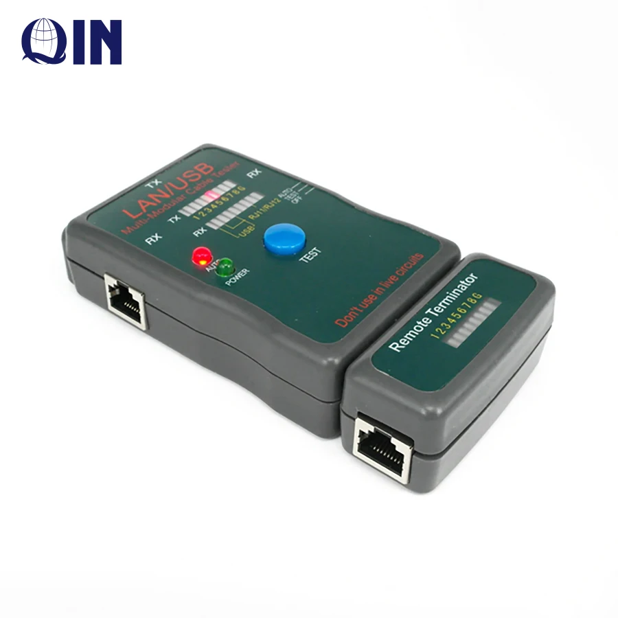Qin factory price multi modular LAN USB RJ11 network cable tester