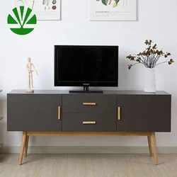 home furniture DIY 2 door 2 drawer cheap led lowboard wood wall console TV unit