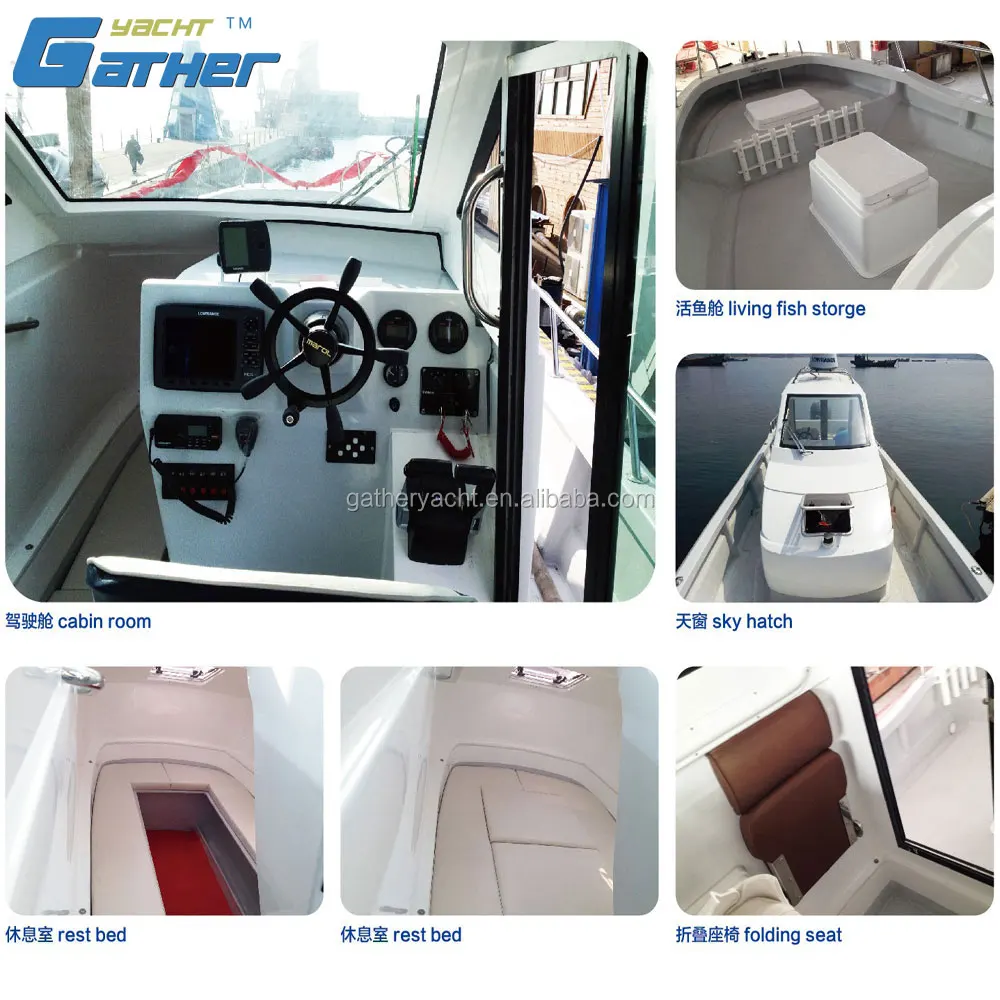 Gather Yacht low price professional PANGA small fiberglass boat