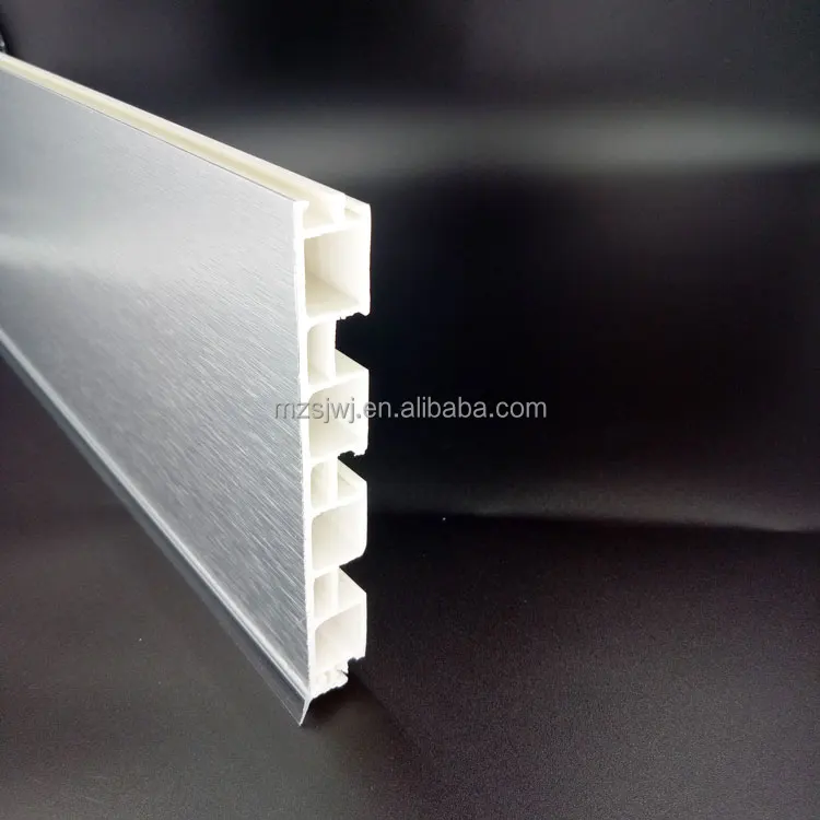 Stainless steel effect PVC base kitchen plinth panel