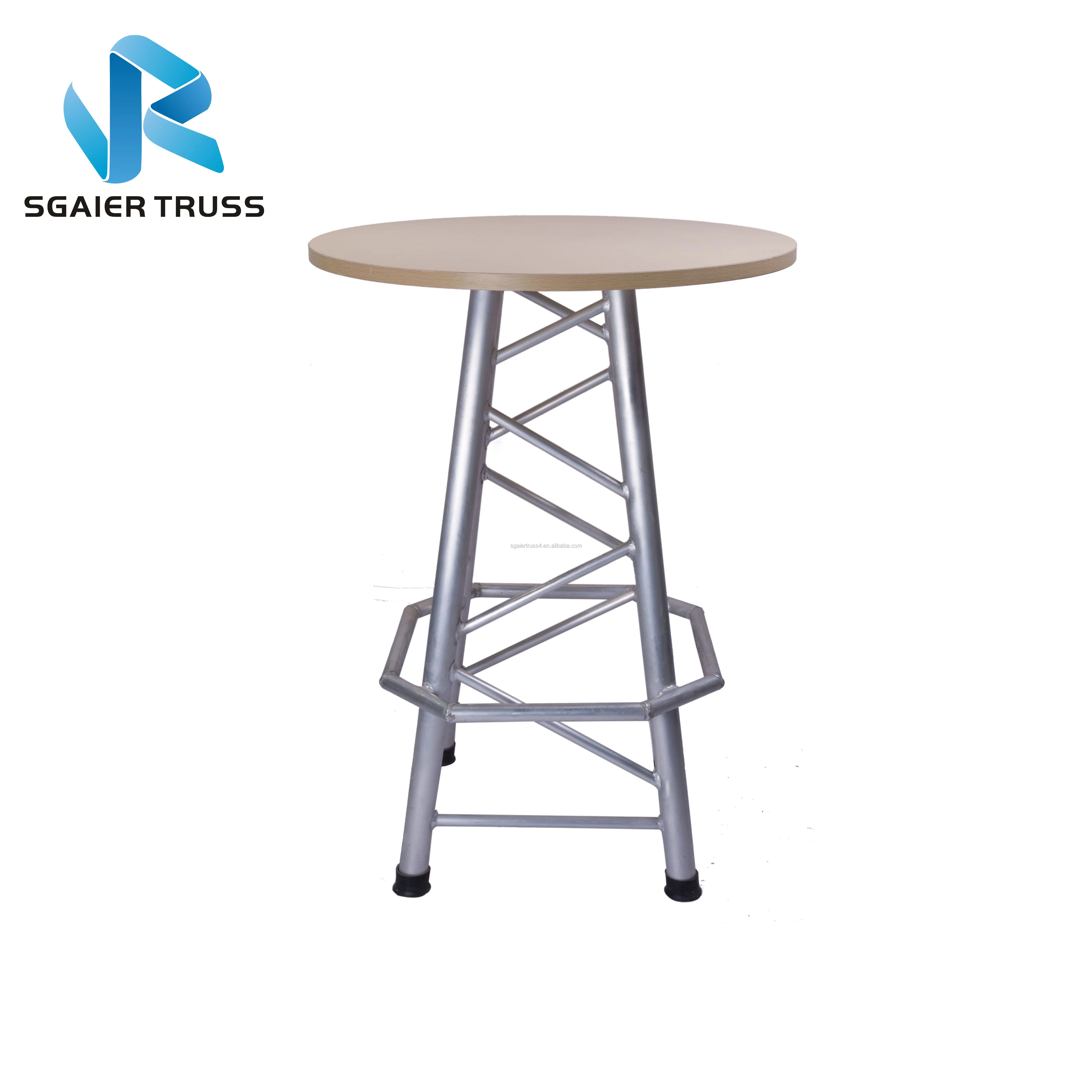 Sgaier truss stool with aluminum alloy and solid beech for the bar club furniture