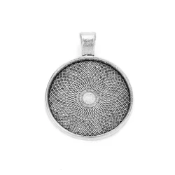 Hot sell Metal Round Pendants Cabochon Setting Base Blank Cabochon Settings For Jewelry Necklace Making