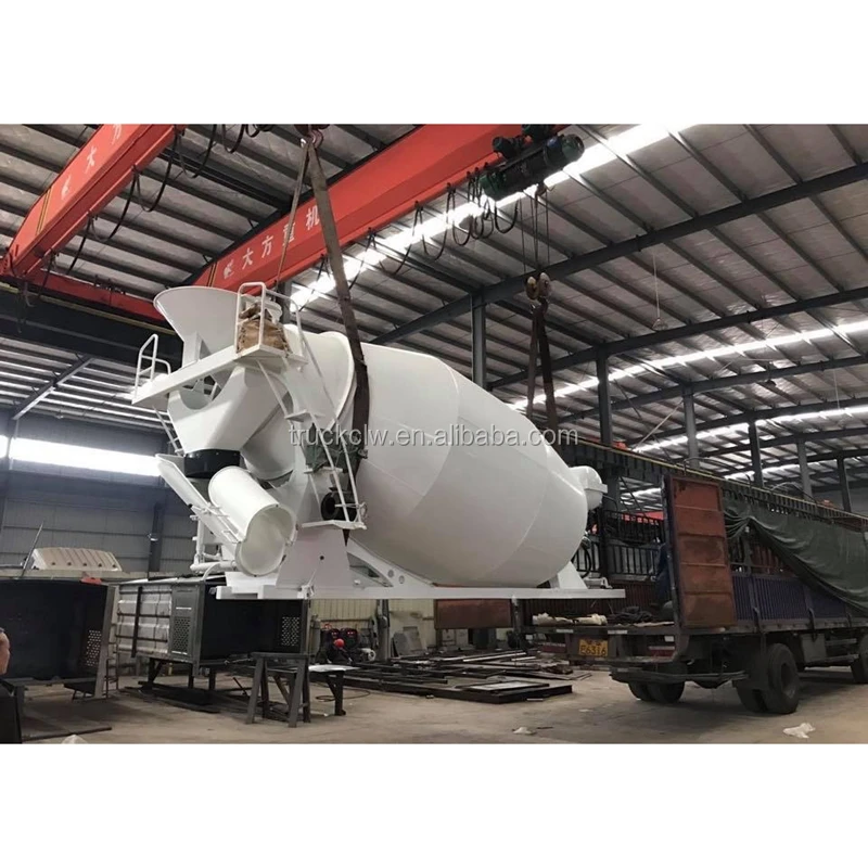 3cubic meter to 6 cubic meter concrete mixer pump truck install PMP hydraulic reducer and pump