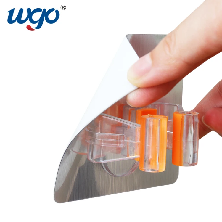 Versatile Home Garden StorageSelf Adhesive Wall Mount Cleaning Tool Organizer Broom Mop Holder Mop Clip