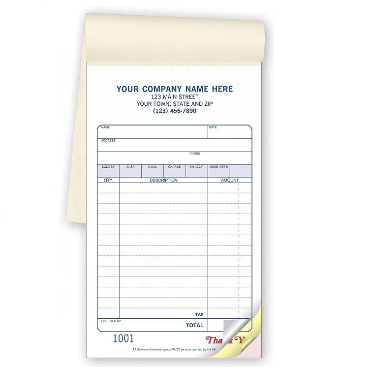 Custom Made Invoice Book & Receipt Printing Book