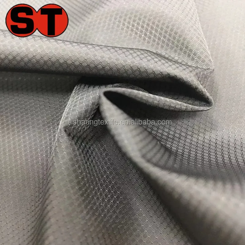REPREVE RPET Recycled 50D Polyester Rhombus Taffeta Fabric Dobby Ripstop Diamond Lattice Poly Taffeta Fabric For Garment or Bag