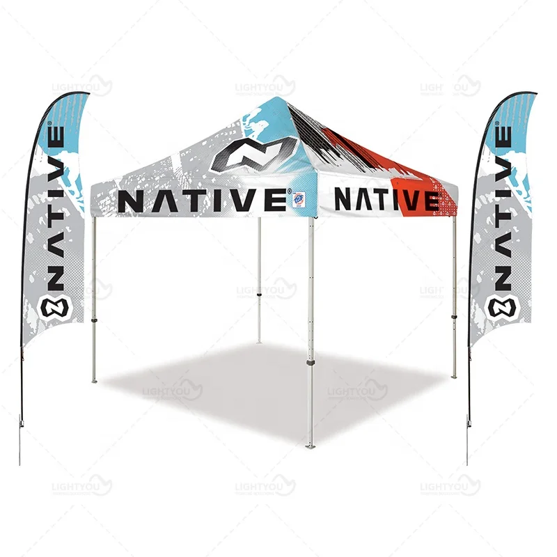 outdoor 3x3m luxury aluminum folding marquee tent waterproof gazebo canopy trade show tent with flag