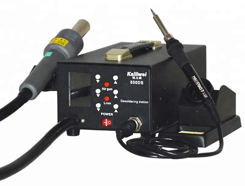 2 In 1 Hot Air Gun Iron Soldering Station Digital BGA Rework Solder Station