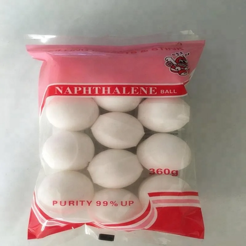 China high quality 360g 99% Moth Balls Pure Refined camphor and naphthalene