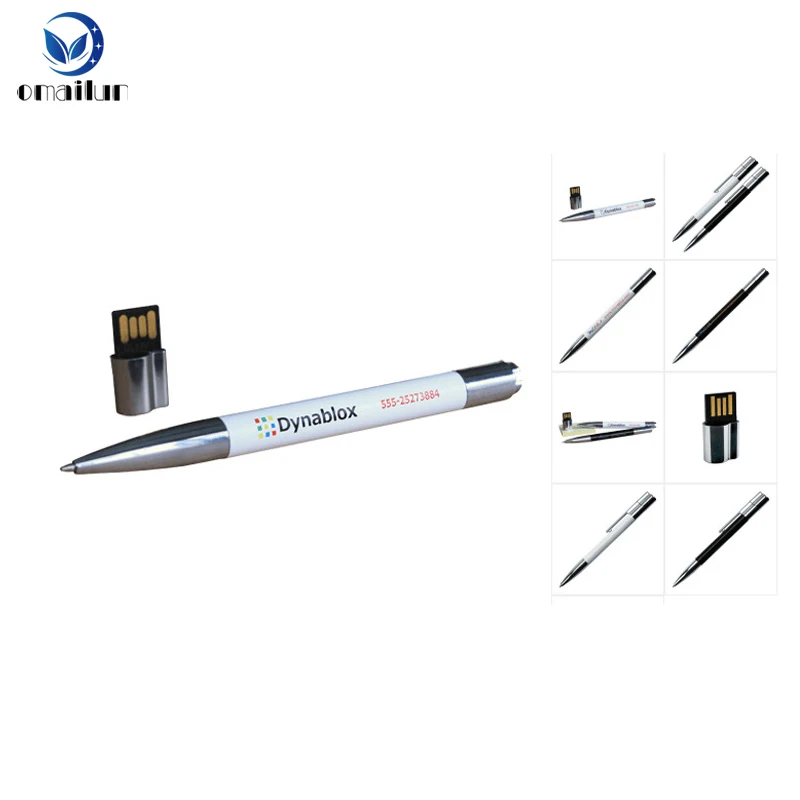2 in 1 promotional logo print usb ball pen with usb flash drive 4gb 8gb 16gb