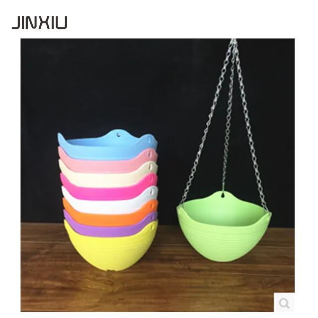 
new design colorful balcony plastic hanging basket 