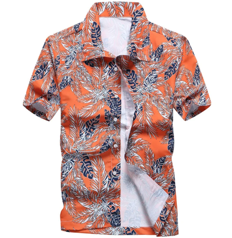 Hot- Sale Summer Man Printed Shirt Beach Hawaiian Shirt Wholesale