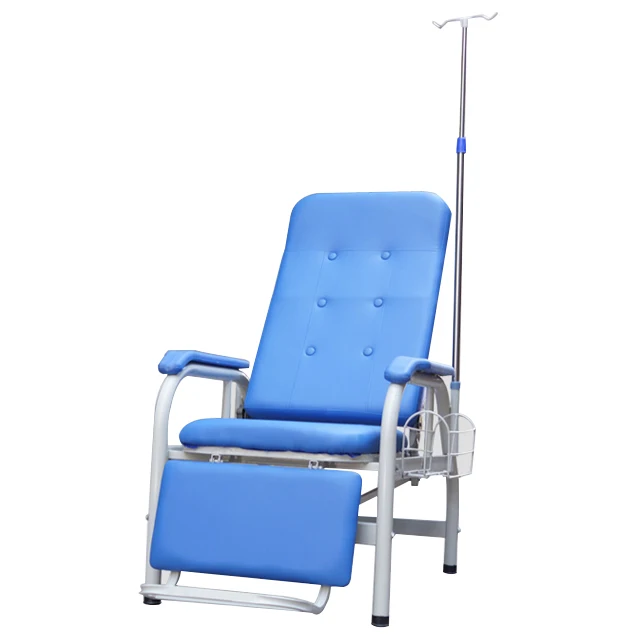
2018 Factory Hospital Medical Patient Transfusion Chair With IV Pole For Sale 