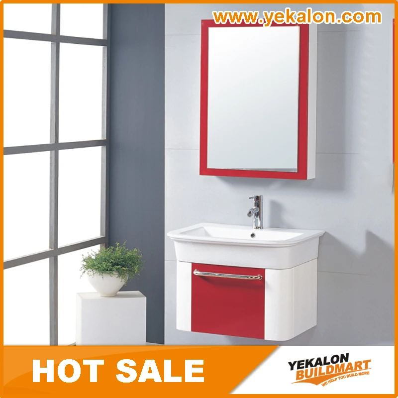 New TOP Selling Modern cheap luxury furniture mirrore hanging waterproof Vanity PVC Bathroom Cabinet