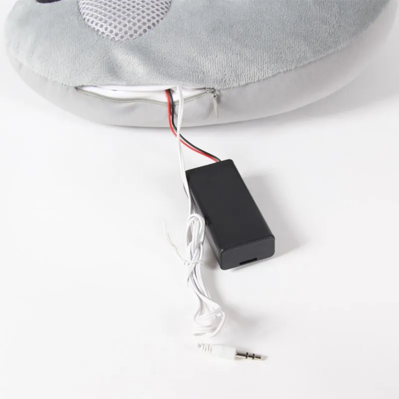 vibrating shiatsu massage pillow u shape massage music neck pillow with speakers