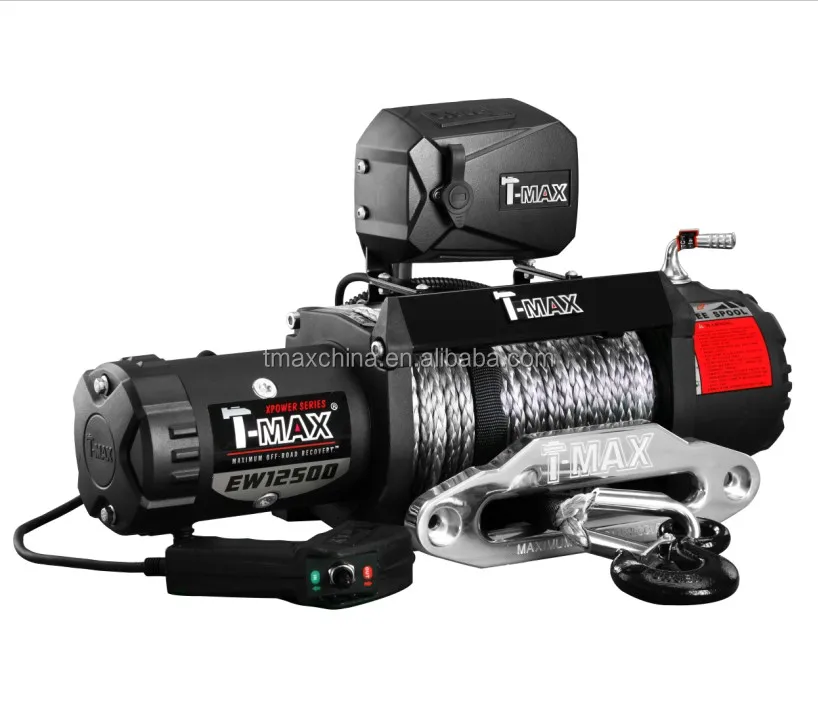  T-max X-power внедорожная лебедка 12500 фунтов электрическая с синтетическим
