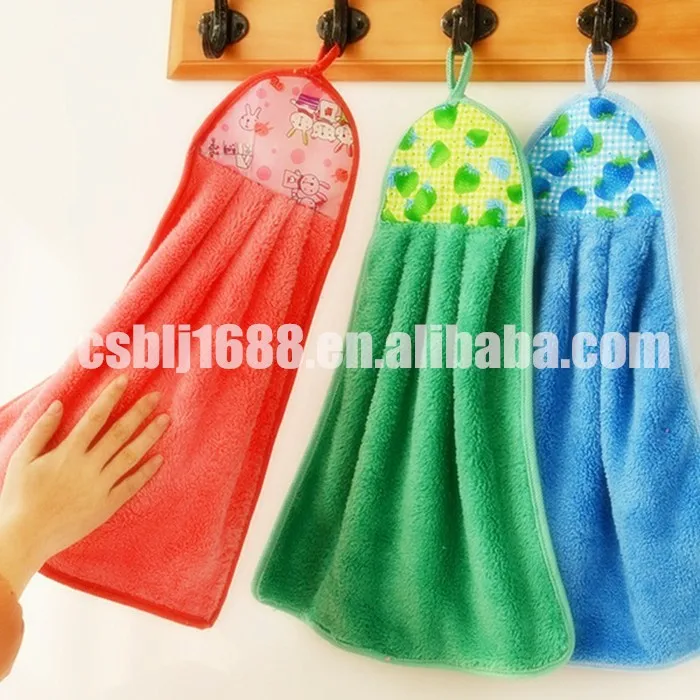 Creative Cute Family Practical Wipe Hand Coral Fleece Kitchen Towel & Dishcloths