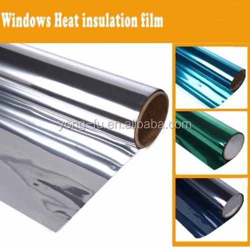 One way double silver reflective window film mirror glass for building film