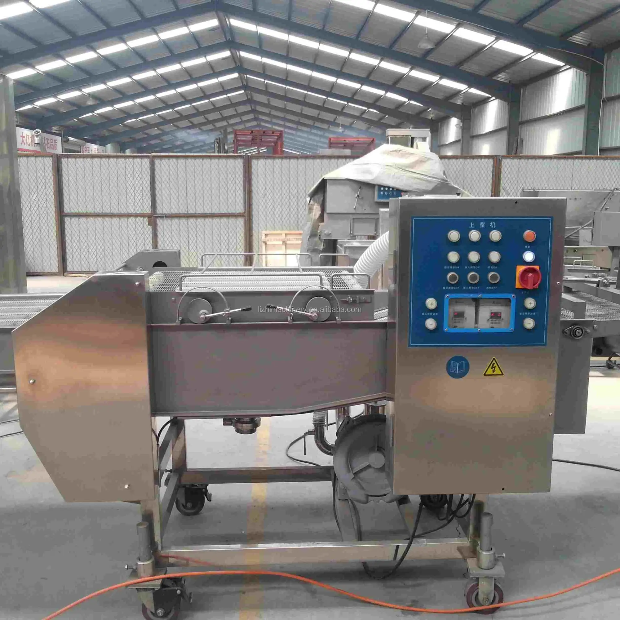 NJJ-600 Industrial commercial chicken nuggets and burger patty batter coating Battering Machine (Dipper)