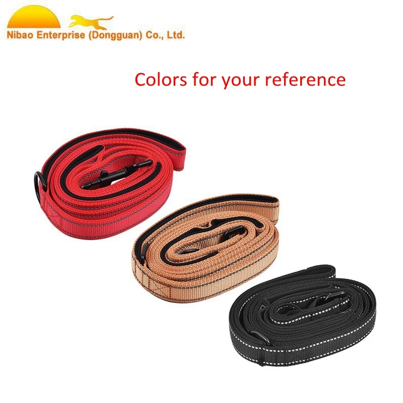 Neoprene Padded reflective Double handle Pet Dog Leash