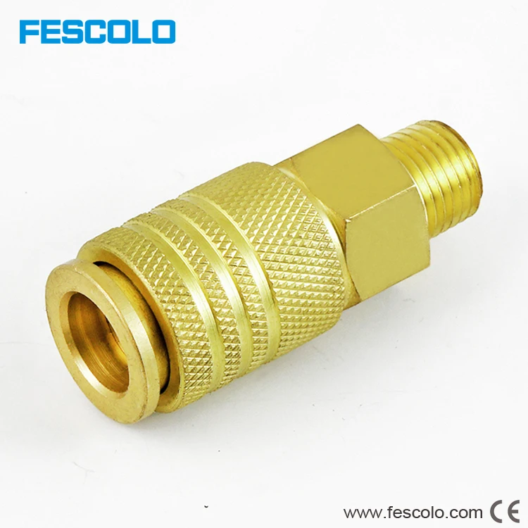 
One Touch 3 IN 1 American Universal type NU02-SM-02B Brass air hose quick release connector coupler pneumatic quick coupling 