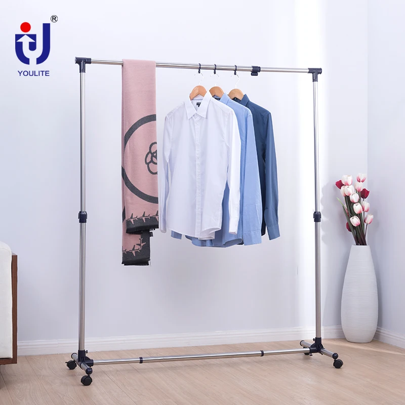 4 foot coat rack hanging with wheels black