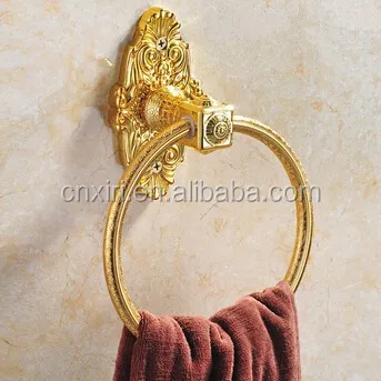 
Artistic Antique Upscale Gold Small Brass Towel Ring A8039 