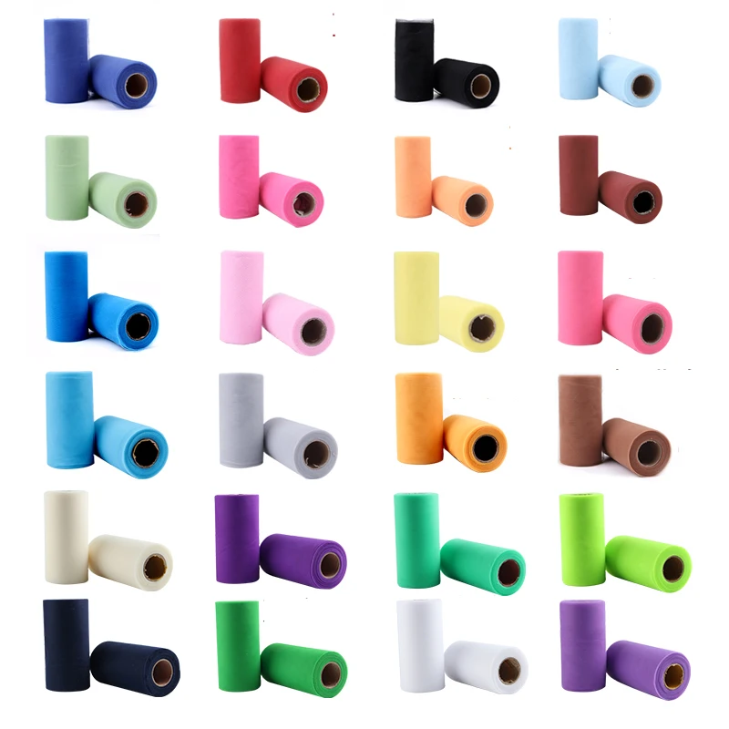 6'X100 yds polyester tutu spool for bridal dress decorationTulle Mesh Fabric