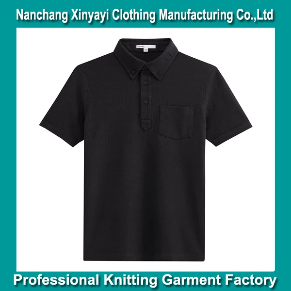 
2015 Fashion Men Office Wear with Shirts Collar design/Menswear Polo with Blank Pocket t shirt Wholesale 