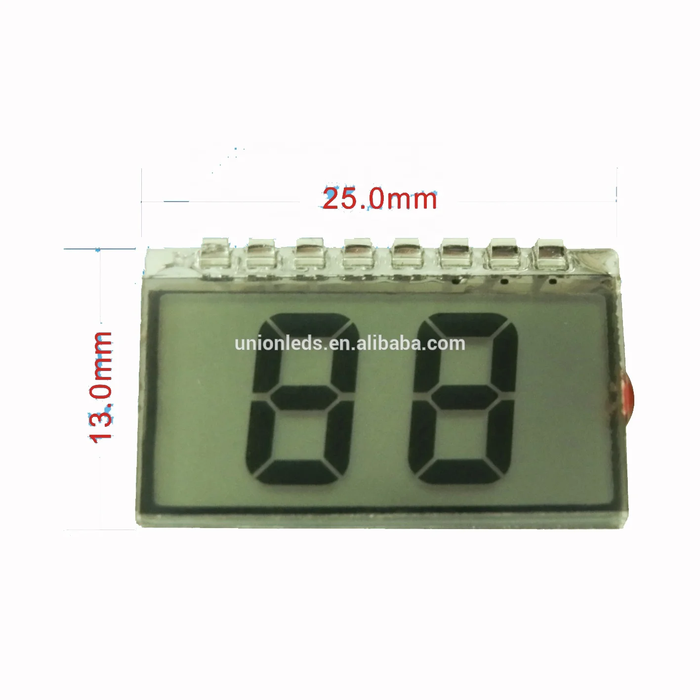 
Lower Cost 2 Digit Segment Display Glass LCD Screen with TN Type  (62067549691)