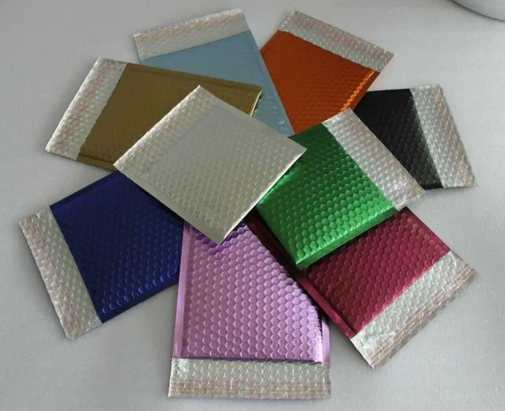 Eco-friendly Aluminum Foil Bubble Lined Mailers Shipping Bags