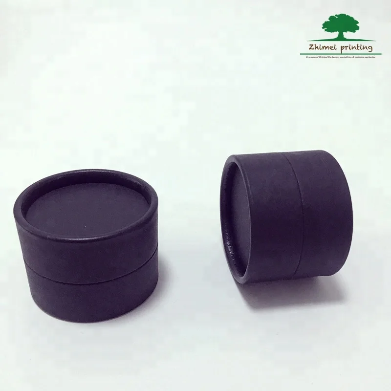 flat lip balm tube biodegradable material small cardboard jar black paper tube for 30g lip balm packaging with wax paper inside