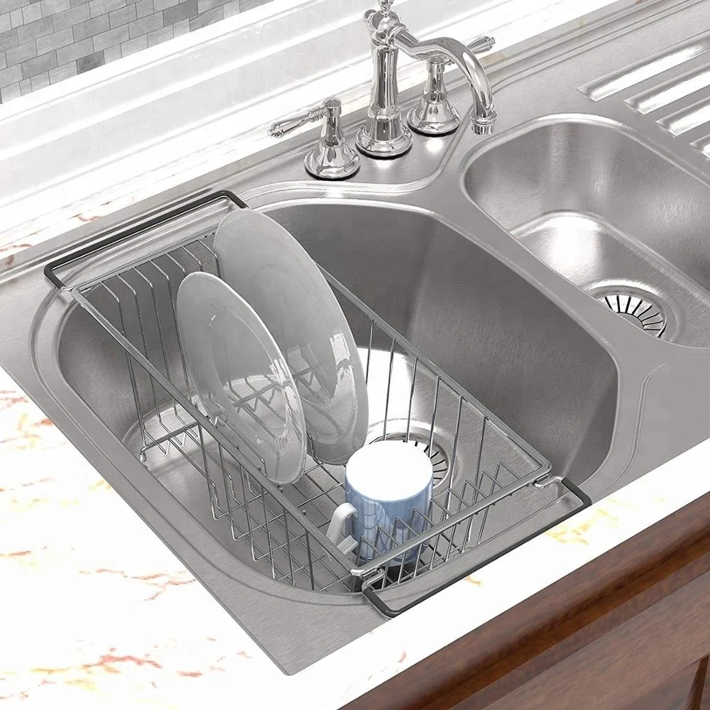 
Kitchen Accessories Chrome Color 3 layer dish drainer rack Kitchen Sink Dish Drainer Drying Rack 