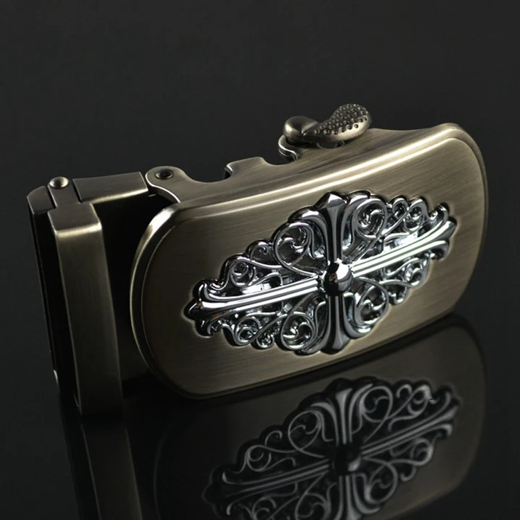 
Smart automatic black real leather man belts 