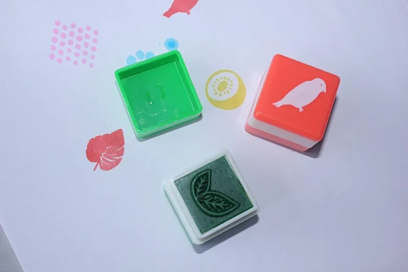 2023 new teacher self inking stamp square Cartoon seal hand book printed lovely stationery toy teacher stamp for children gifts