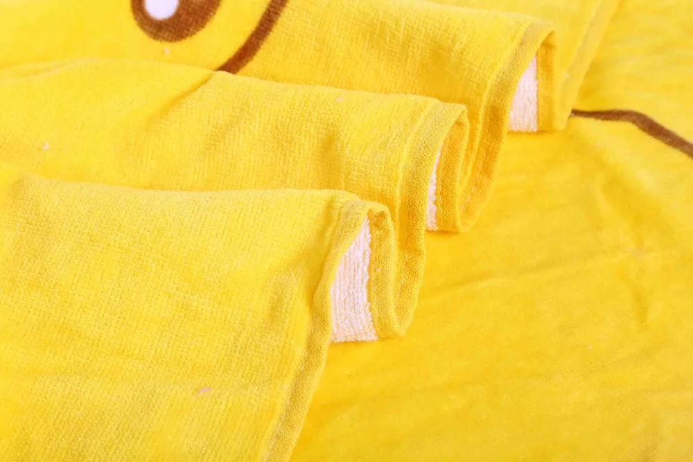 Printed yellow bird duck face towel cotton wholesale bath towel