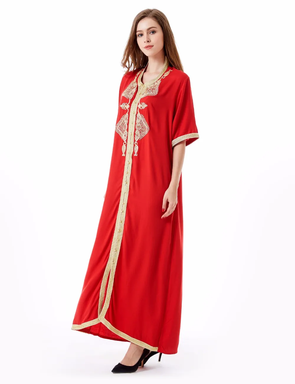 Women’s Maxi Long sleeve long Dress moroccan Kaftan Caftan Jilbab ...