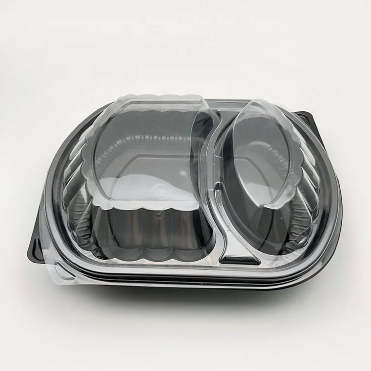 
Domi 2 compartment hot microwave food container plastic disposable lunch box 