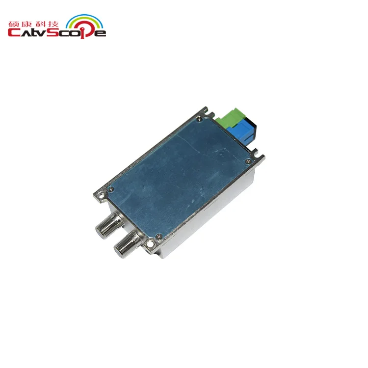 Satellite Fiber Optical Receiver with WDM 1 Optical Inputs 2 RF Outputs mini node with AGC housing mini