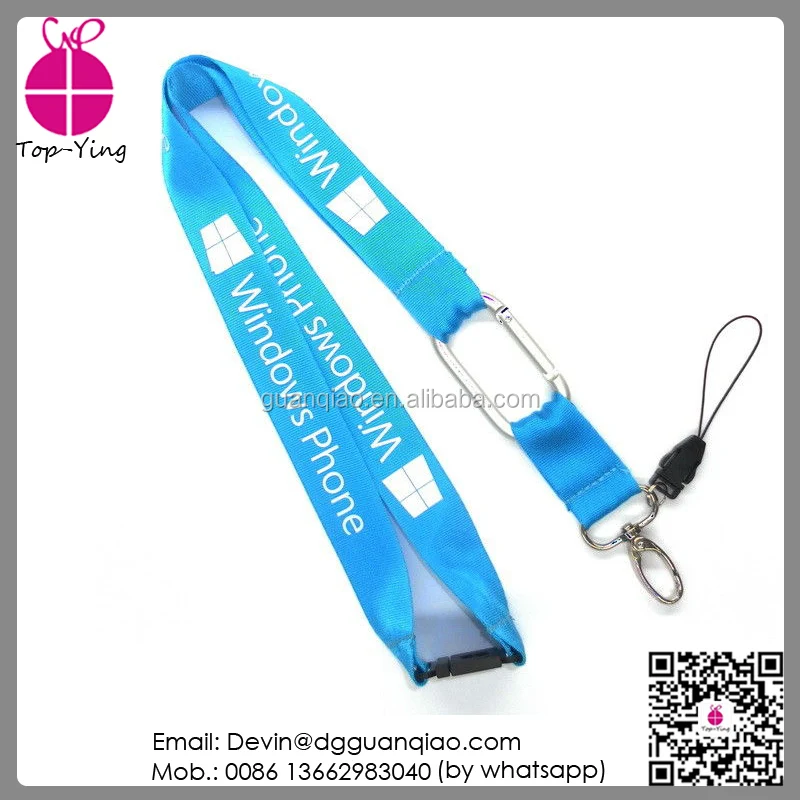 Factory price custom printed lanyard windows,polyester Microsoft lanyard