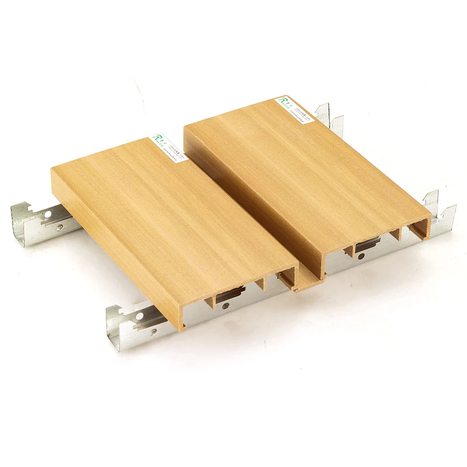 Foshan Rucca WPC Composite Ceiling Design,Inflaming Retarding ,Waterproof Suspended Ceiling For Residential 100x25mm